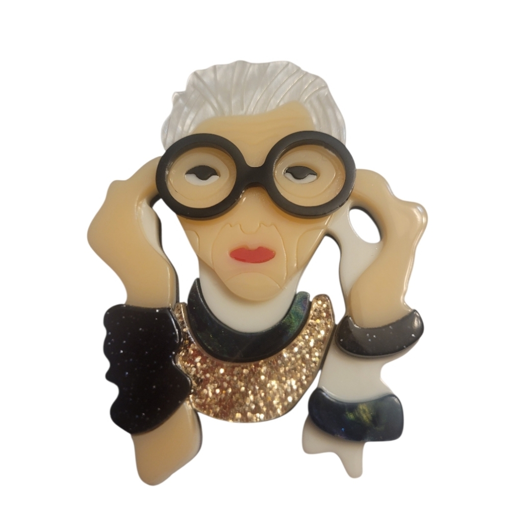 Fashionista Acrylic Triple Layered Brooch